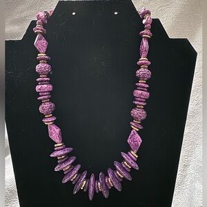 Purple Beaded Necklace